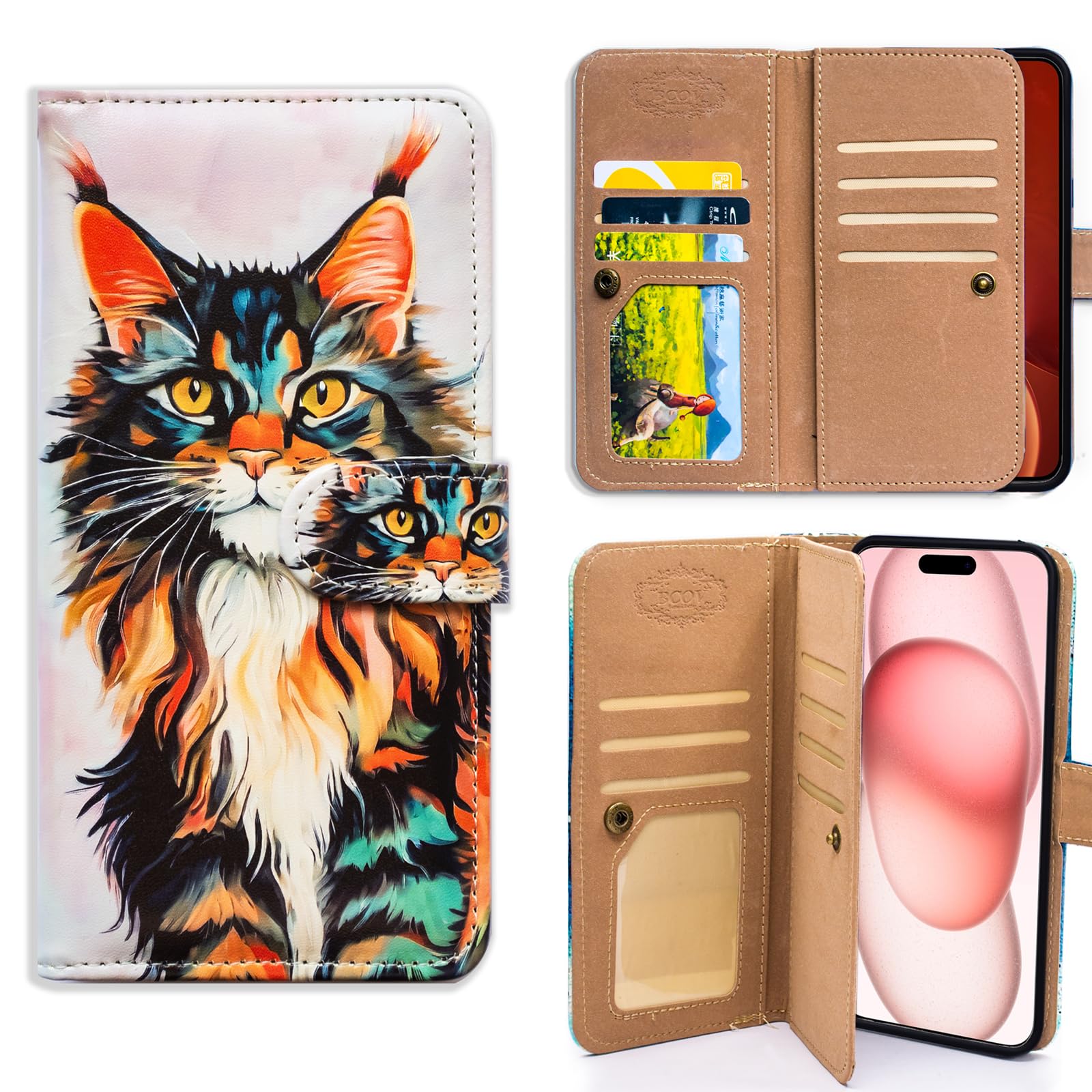 Amazon.com: Bcov Case for iPhone 16 Pro,Maine Coon Cat Pattern